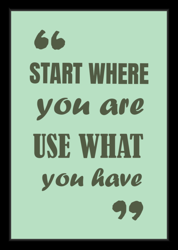 Motivational Quote – Start Where You Are