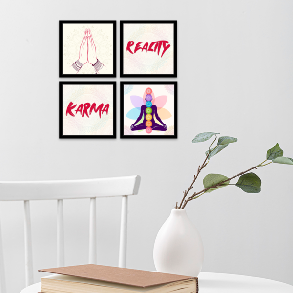 Spiritual Harmony – 4 Piece Framed Wall Art